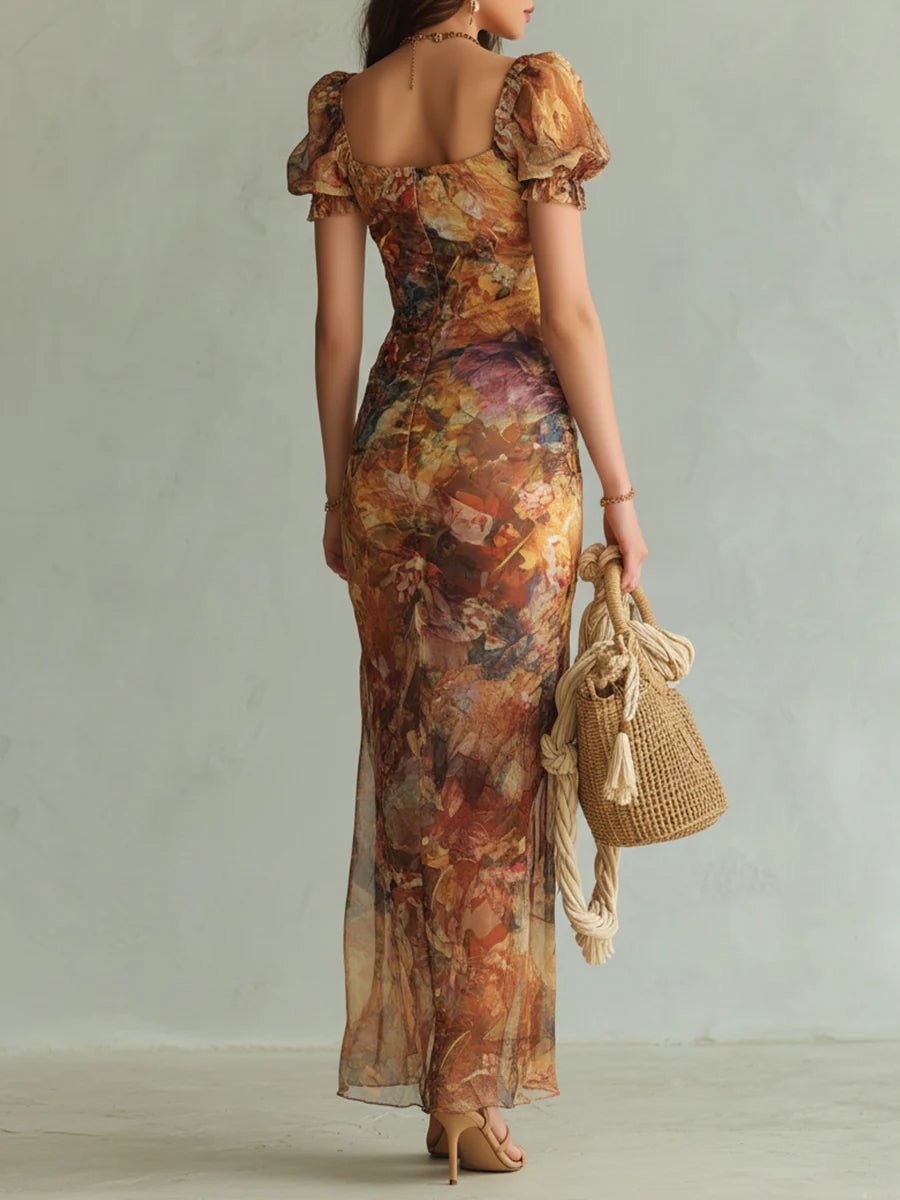Elegante Vestido Maxi de Flores Bohemio (2)
