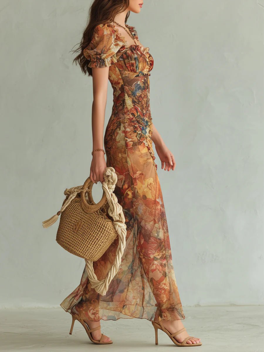 Elegante Vestido Maxi de Flores Bohemio (3)