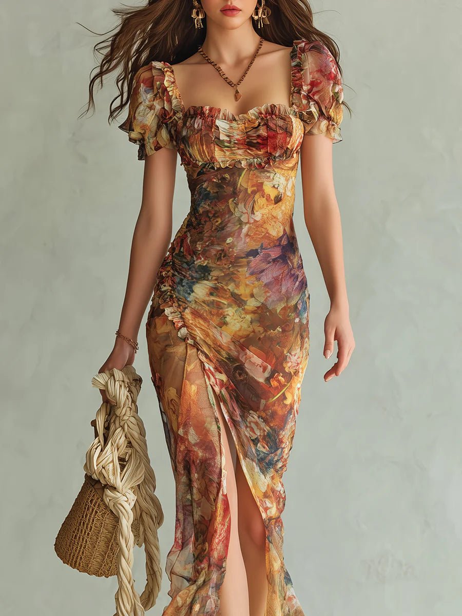 Elegante Vestido Maxi de Flores Bohemio (4)
