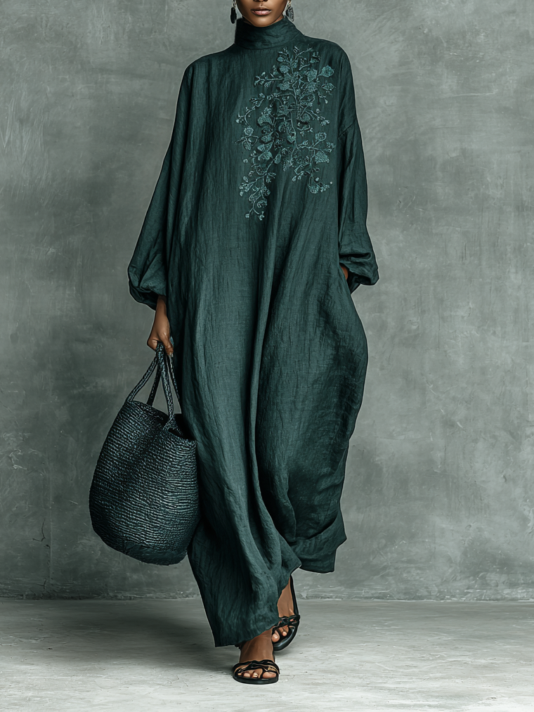 Elegante Vestido Maxi de Otoño