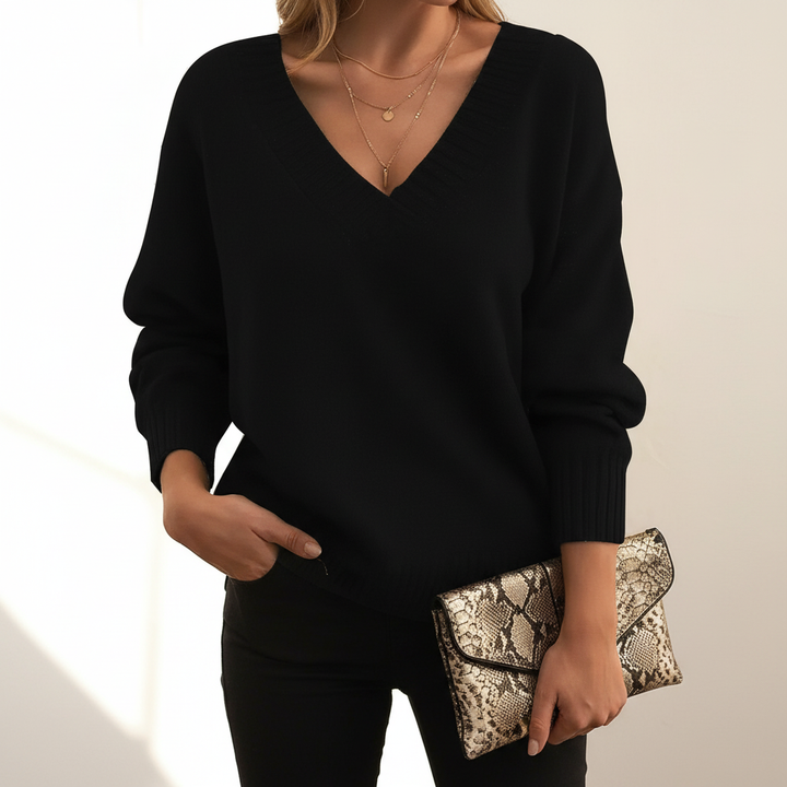 Eleganter Damen Kaschmir Strickpullover für Herbst (2)