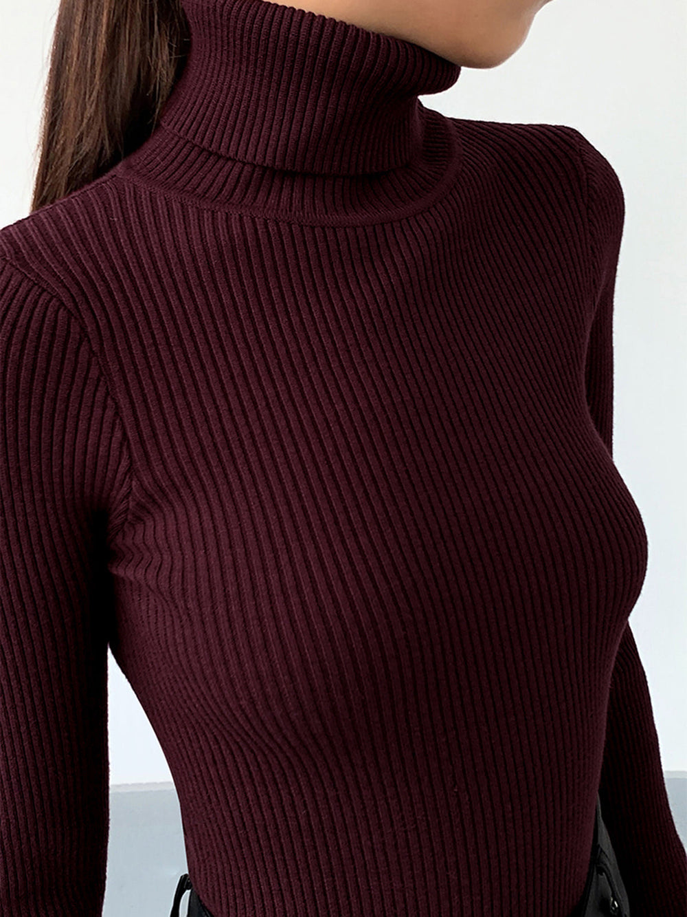 Eleganter Damen Pullover mit Rollkragen (2)