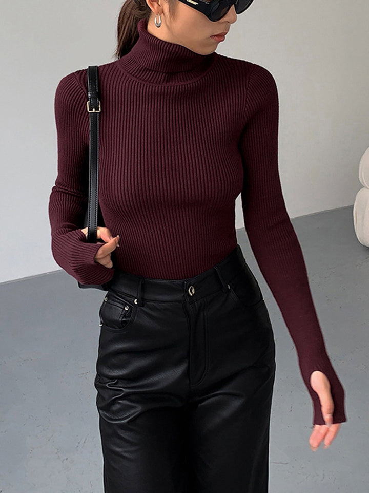 Eleganter Damen Pullover mit Rollkragen (4)