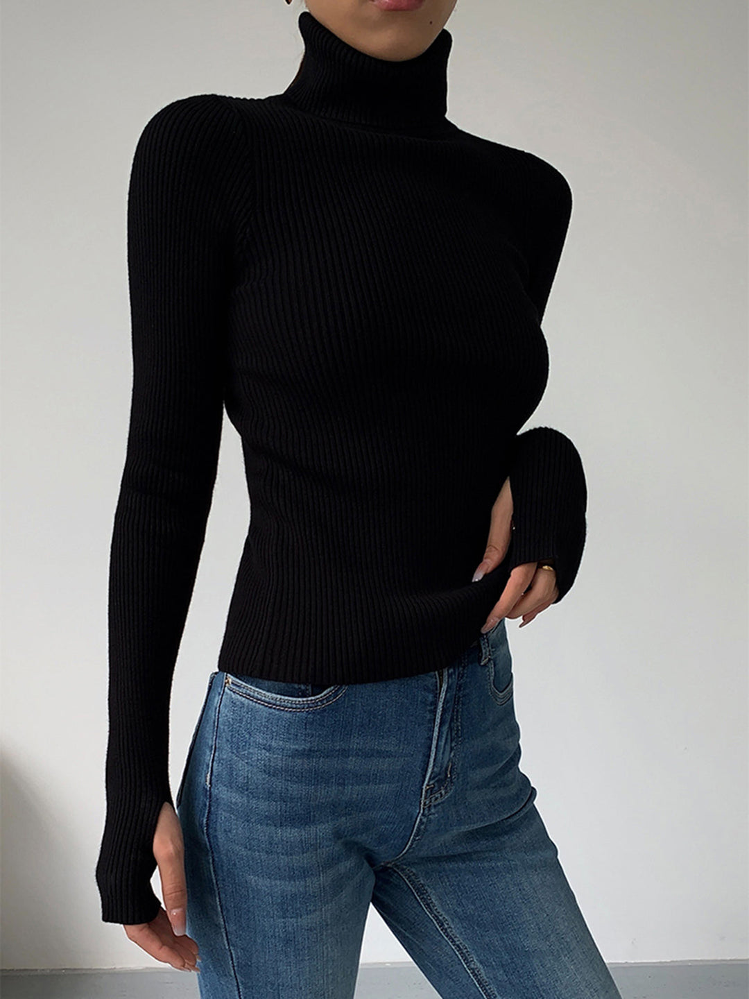 Eleganter Damen Pullover mit Rollkragen (8)