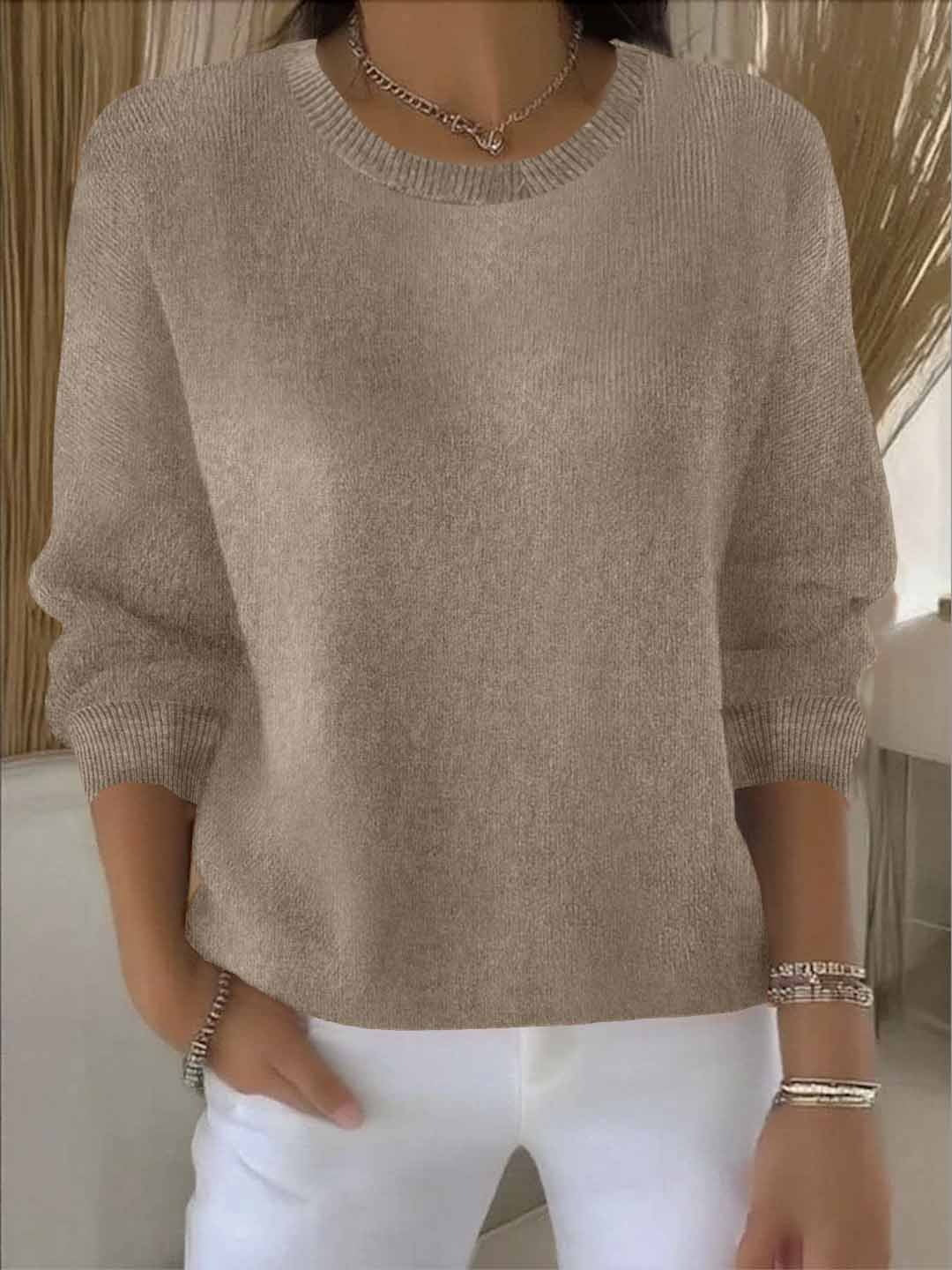 Eleganter Damen Rollkragenpullover für den Herbst in Khaki