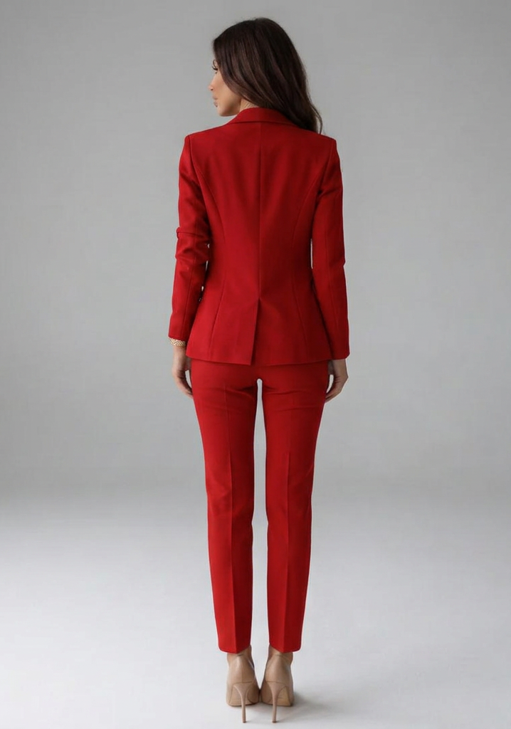 Eleganter Damen Wintermantel Business Zweiteiler (5)