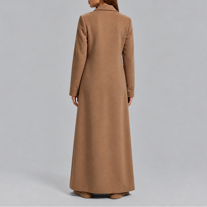 Eleganter Damen Wintermantel tailiert Maxilänge (6)