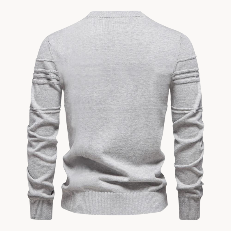 Eleganter Herrenpullover mit Strickdetails (10)