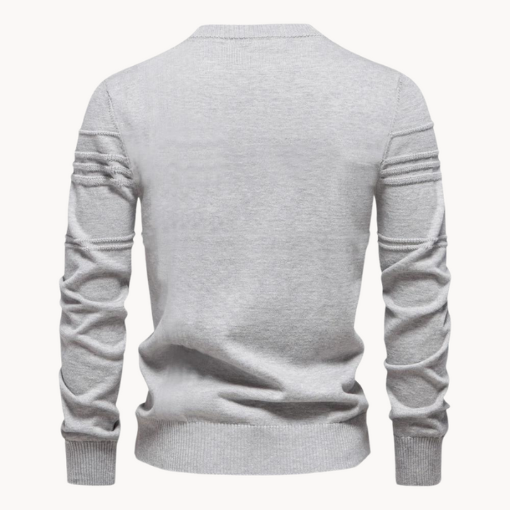 Eleganter Herrenpullover mit Strickdetails (10)