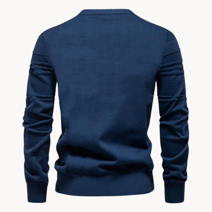 Eleganter Herrenpullover mit Strickdetails (11)