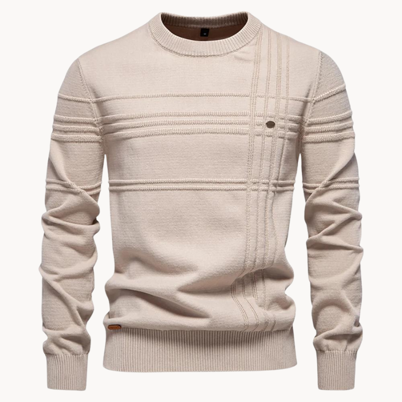 Eleganter Herrenpullover mit Strickdetails (3)
