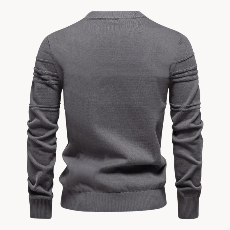 Eleganter Herrenpullover mit Strickdetails (7)