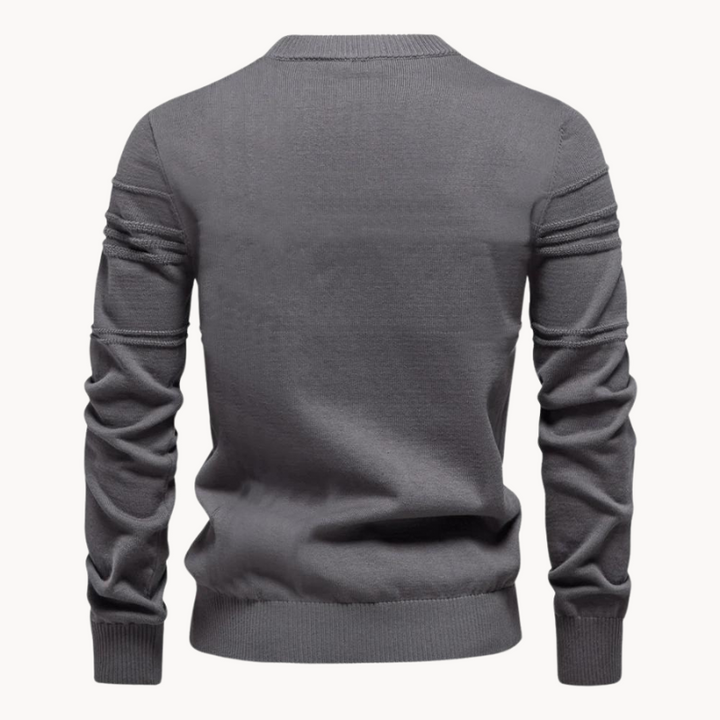 Eleganter Herrenpullover mit Strickdetails (7)