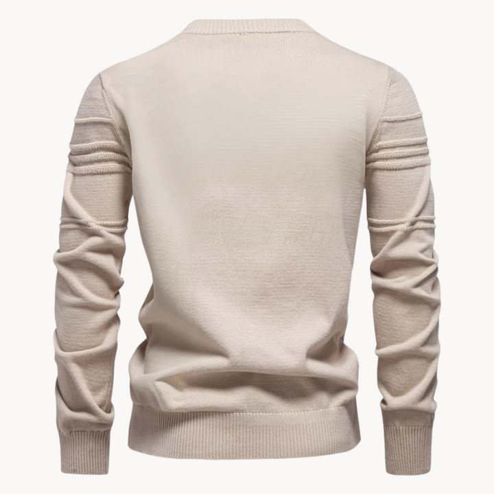 Eleganter Herrenpullover mit Strickdetails (8)