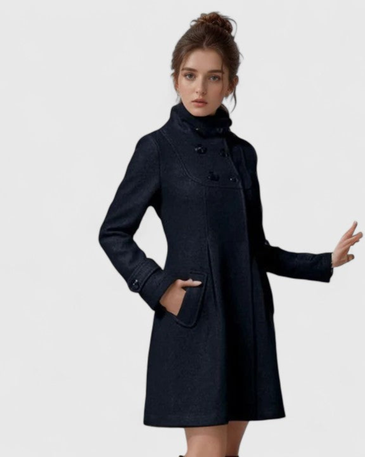 Eleganter Trenchcoat für Damen Klassisch Praktisch in Schwarz