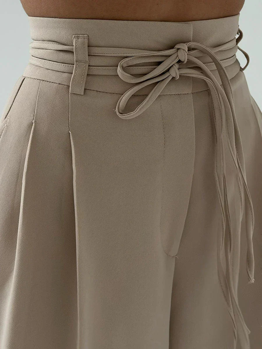 Elegantes Pantalones Anchos de Cintura Alta (2)