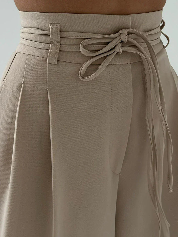 Elegantes Pantalones Anchos de Cintura Alta (2)