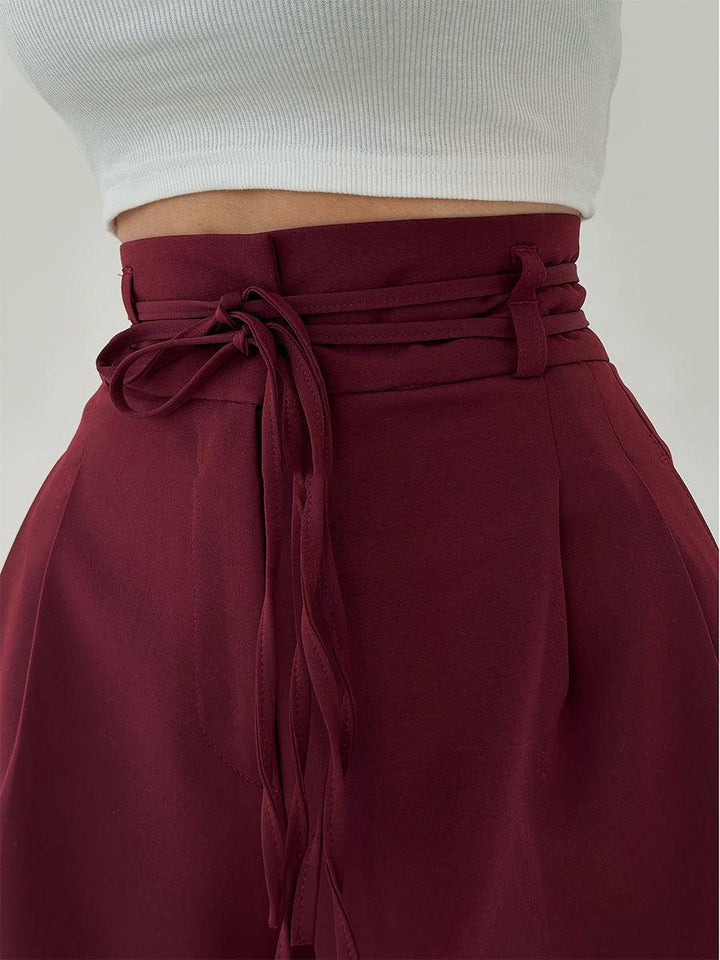 Elegantes Pantalones Anchos de Cintura Alta (4)