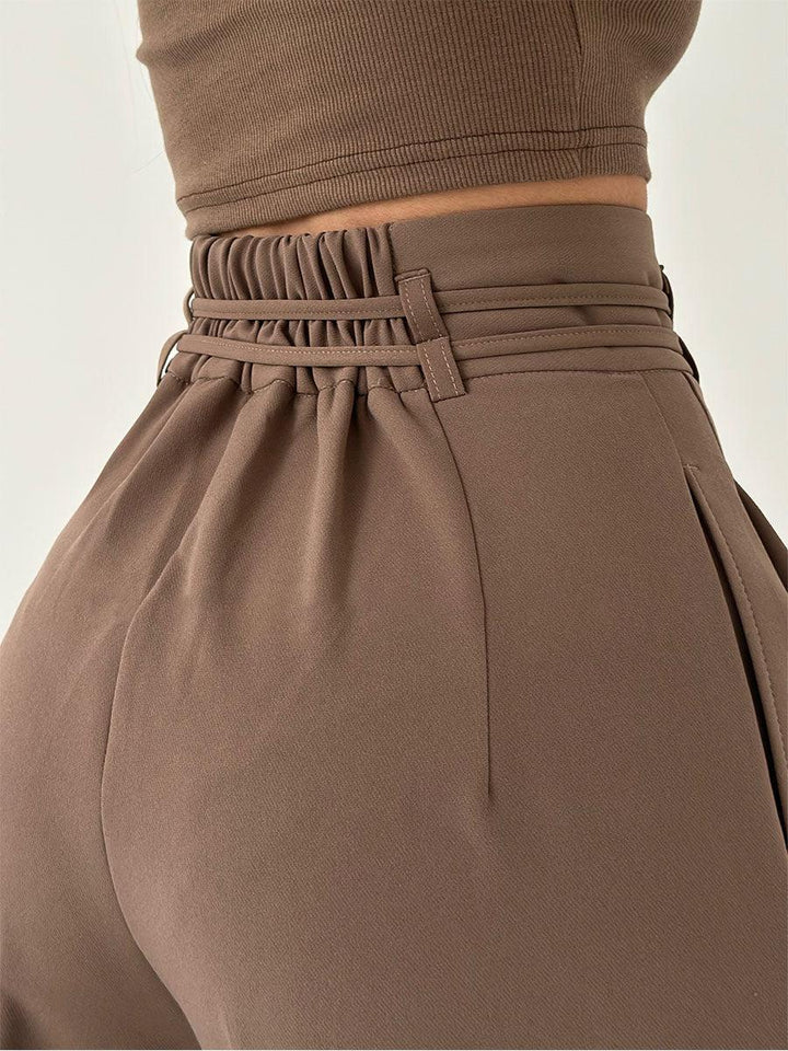 Elegantes Pantalones Anchos de Cintura Alta (6)