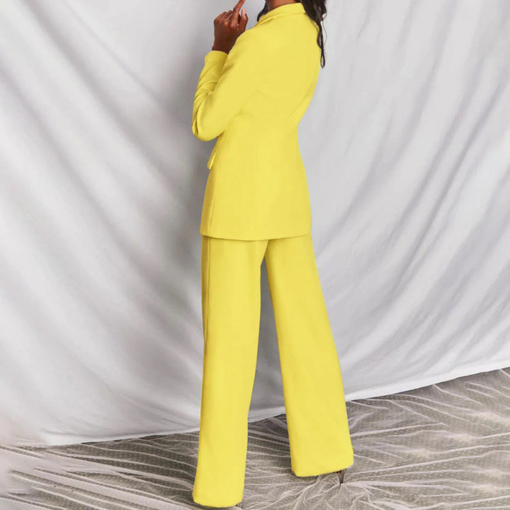 Elegantes Set Aus Blazer Und en Amarillo 4