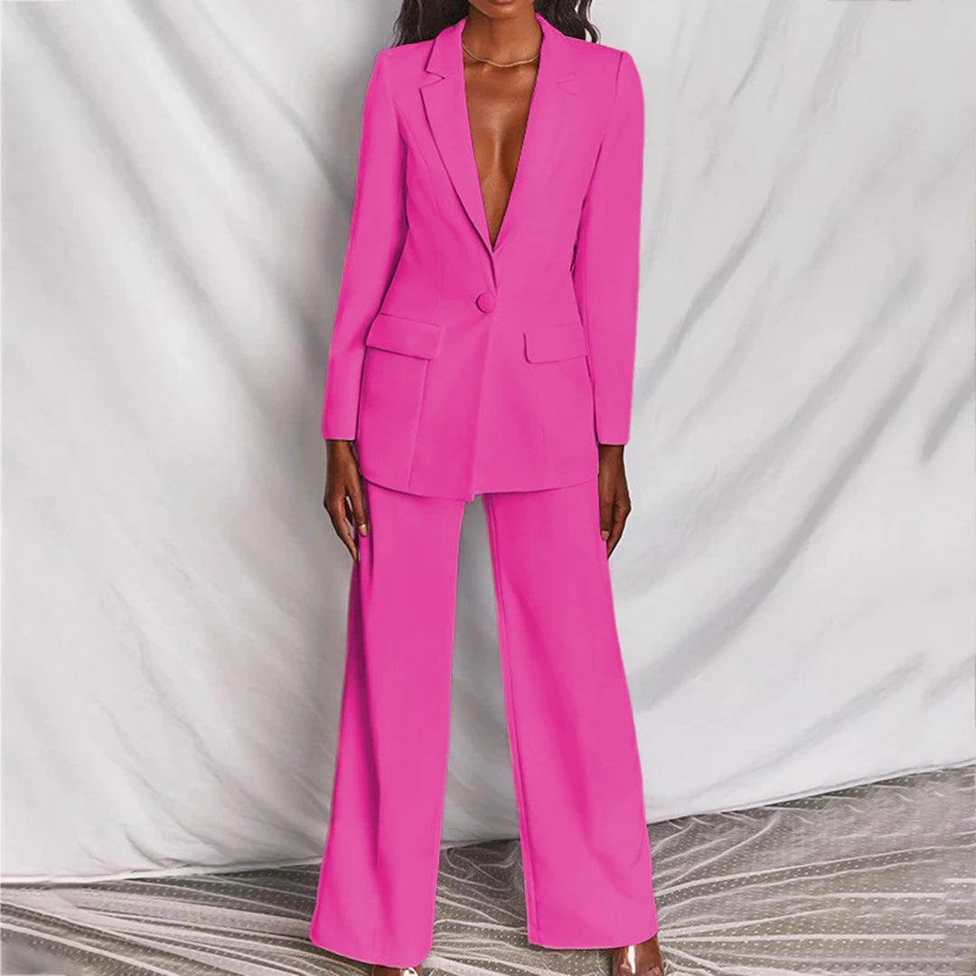 Elegantes Set Aus Blazer Und en Polly Rosa 1