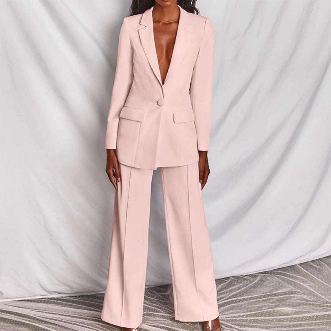 Elegantes Set Aus Blazer Und en Polly Rosa 4