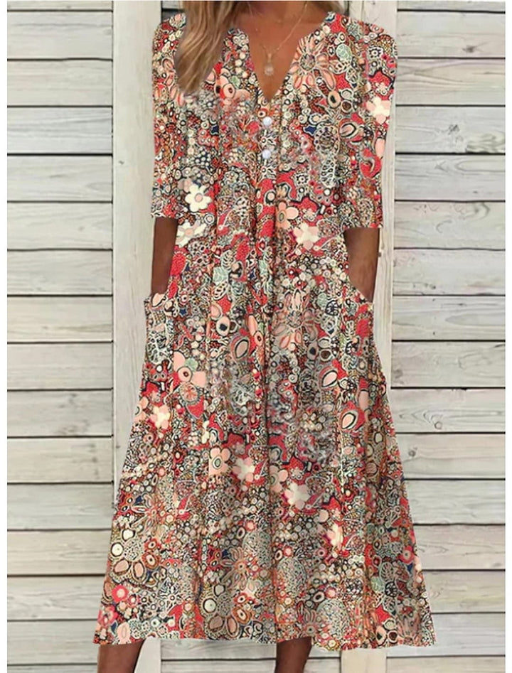 Elegantes Sommerkleid Beach dress en Rojo