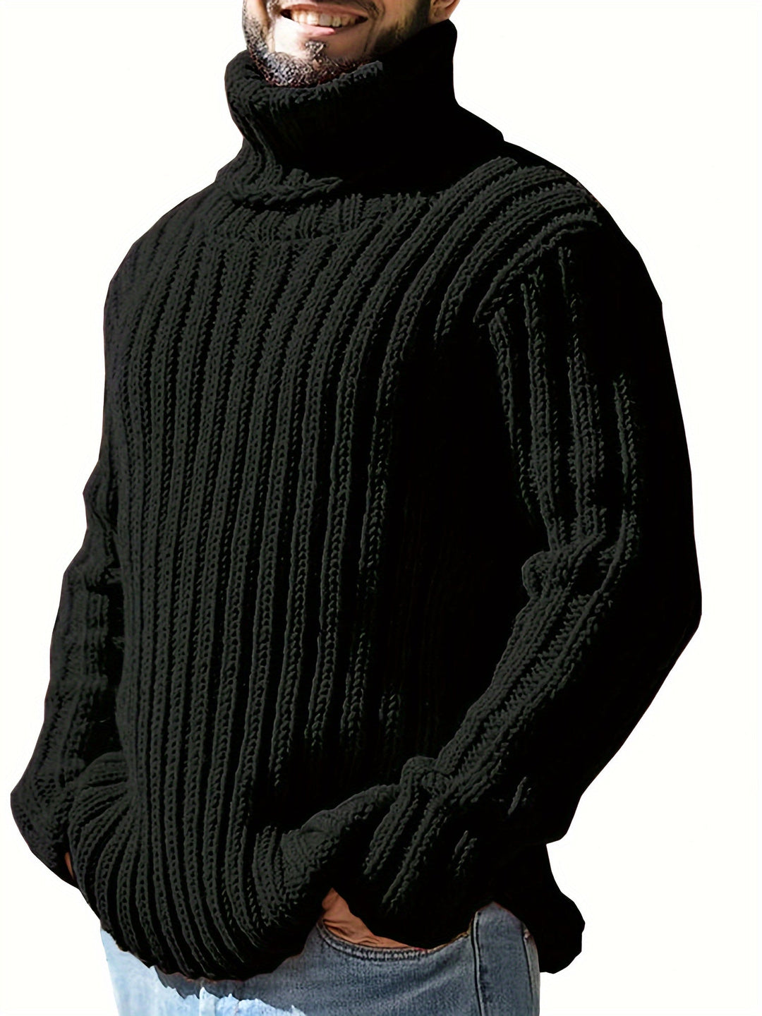 Gerippelter Damen Pullover im klassischen Stil (12)