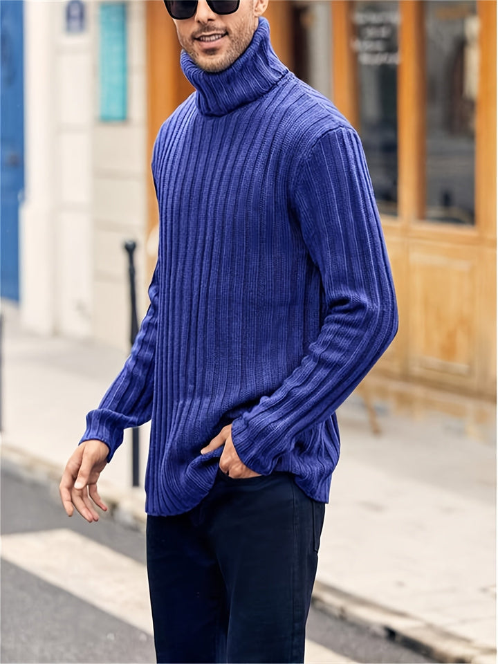Gerippelter Damen Pullover im klassischen Stil (15)