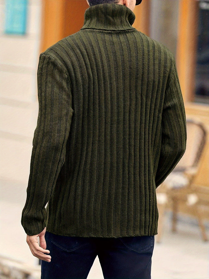 Gerippelter Damen Pullover im klassischen Stil (20)
