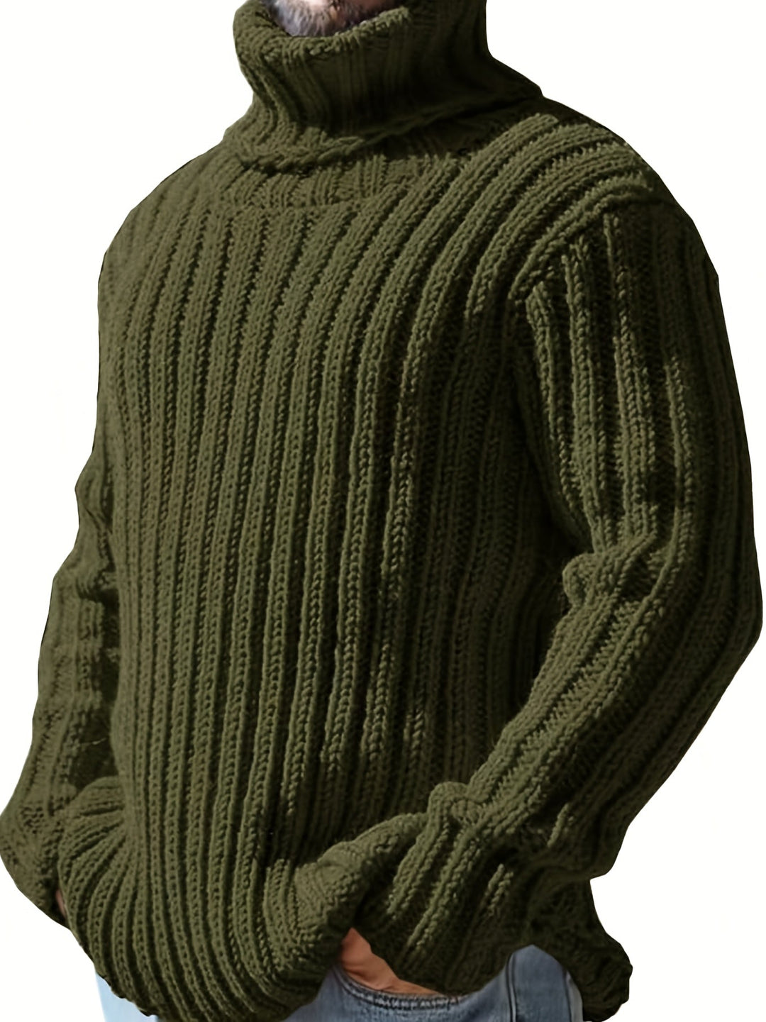 Gerippelter Damen Pullover im klassischen Stil (22)