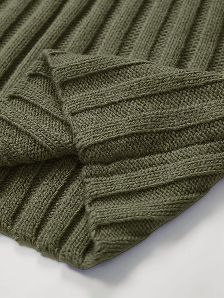 Gerippelter Damen Pullover im klassischen Stil (23)