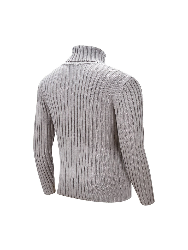 Gerippelter Damen Pullover im klassischen Stil (3)