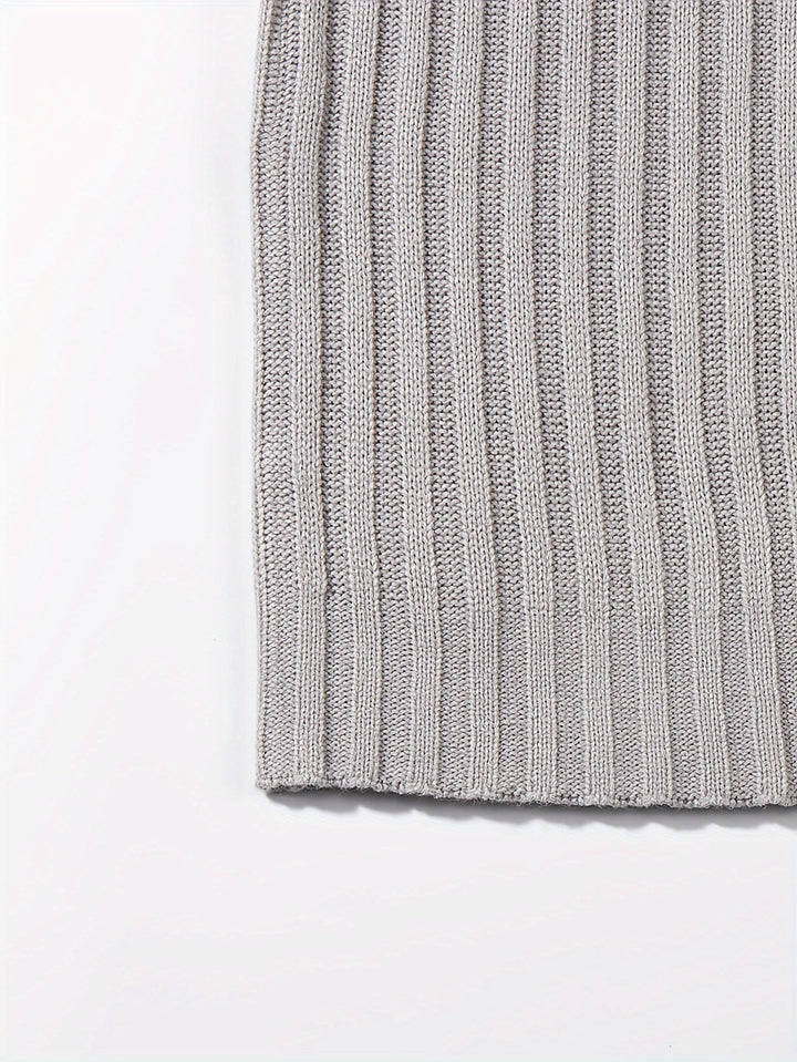 Gerippelter Damen Pullover im klassischen Stil (7)