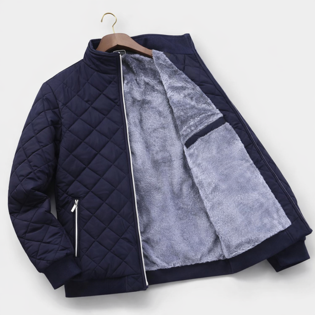 Gesteppte Herren Winterjacke mit Fleecefutter (4)