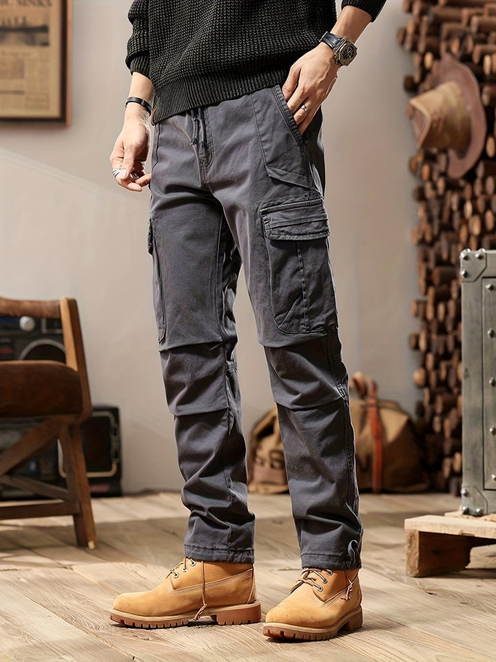 Herren Baggy Cargo-Hose für jeden Tag in Grau