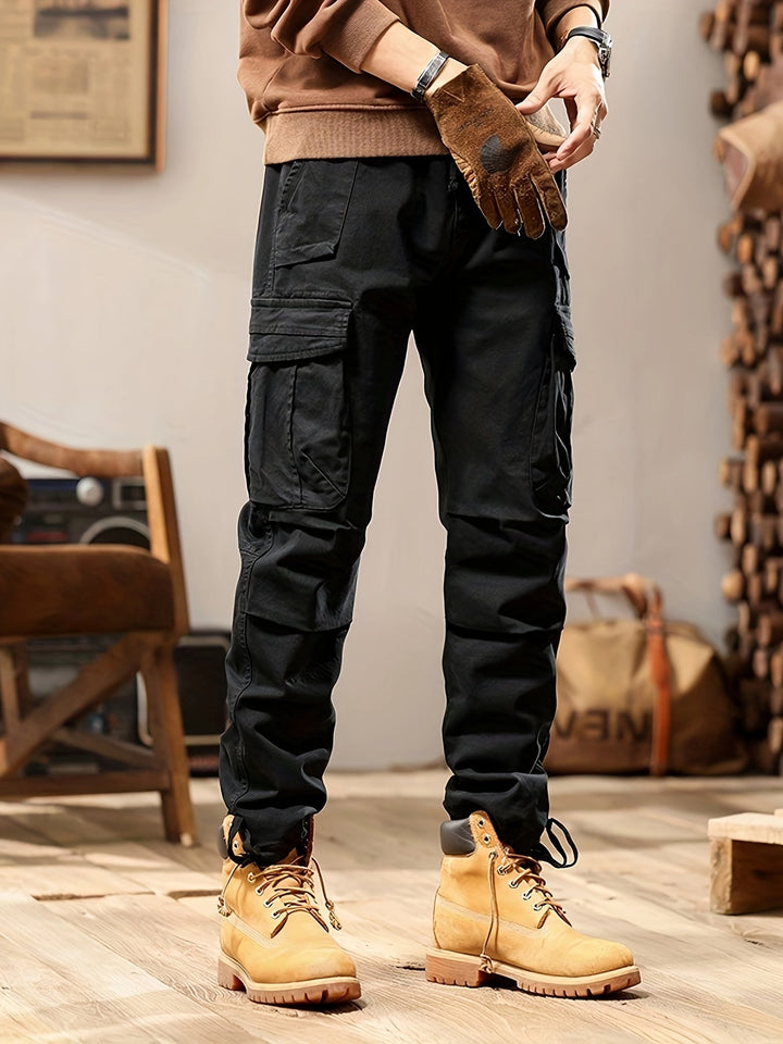 Herren Baggy Cargo-Hose für jeden Tag in Schwarz