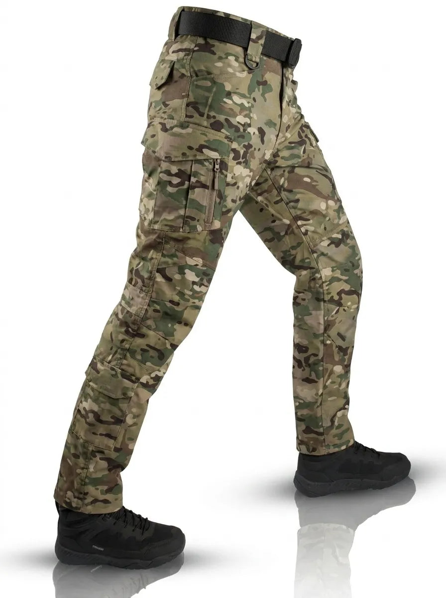 Herren Cargo-Hose für Freizeit und Outdoor in Armeegrün