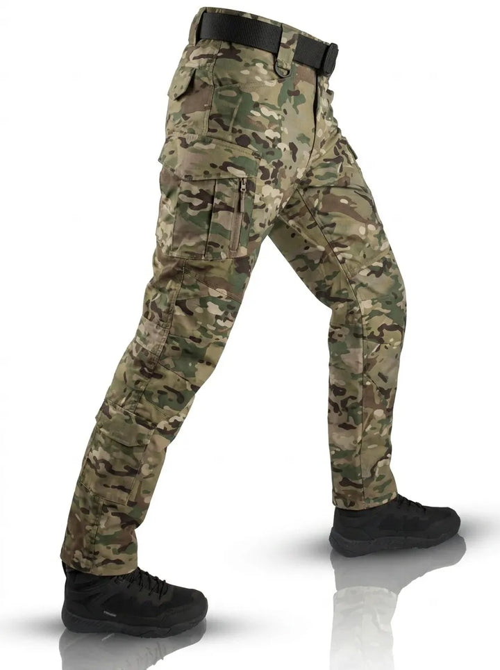 Herren Cargo-Hose für Freizeit und Outdoor in Armeegrün
