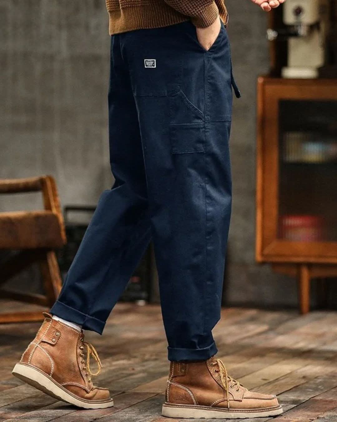 Herren Cargohose Loose Fit für Rucksack-Träger (7)