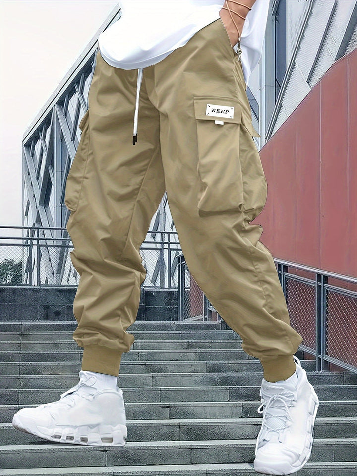 Herren Cargohose mit Jogger-Schnitt für den Alltag in Khaki
