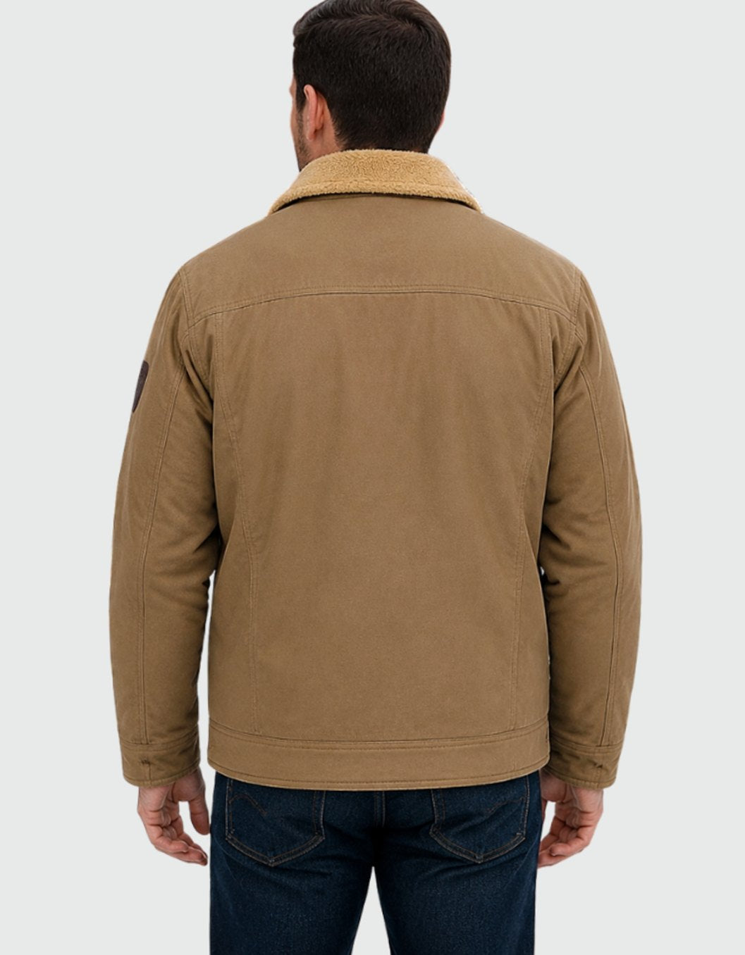 Herren Jacke aus Canvas mit Sherpa-Futter (4)