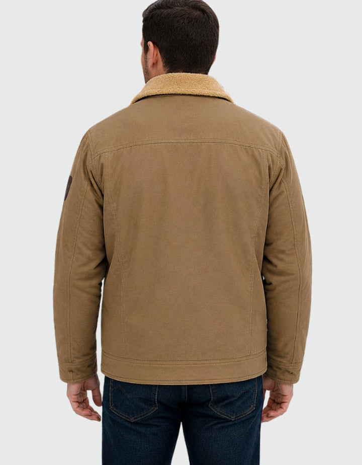 Herren Jacke aus Canvas mit Sherpa-Futter (4)