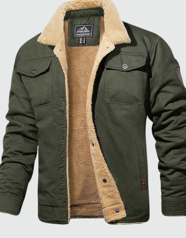 Herren Jacke aus Canvas mit Sherpa-Futter (8)