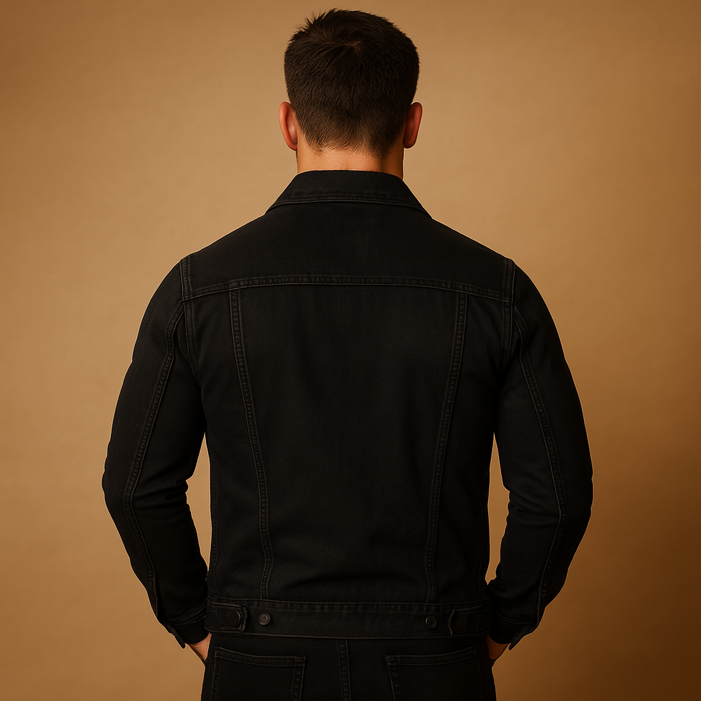 Herren Jacke aus Denim im klassischen Trucker-Stil (5)