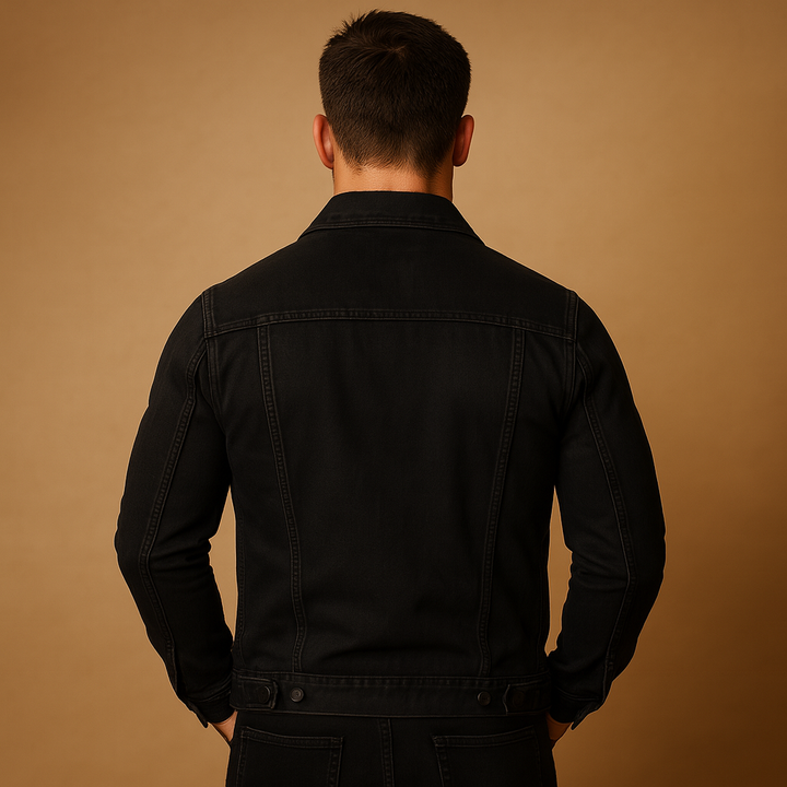 Herren Jacke aus Denim im klassischen Trucker-Stil (5)
