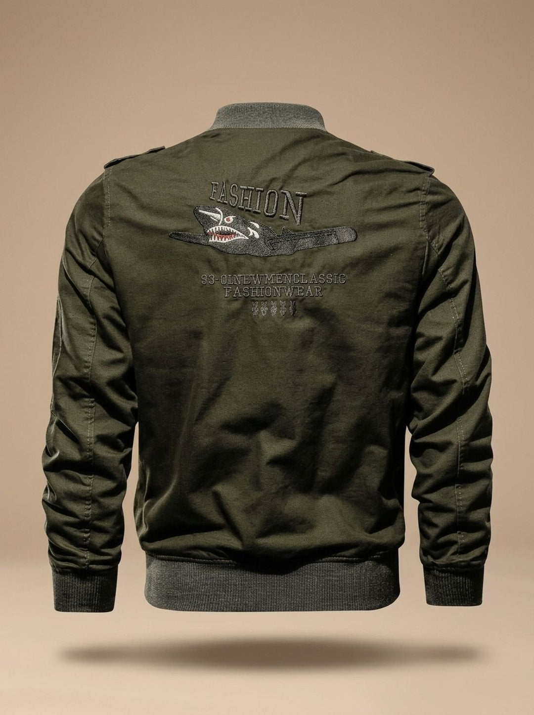 Herren Jacke im Bomber-Stil mit Militär-Patches (4)