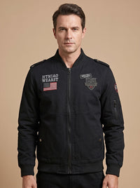Jakob | Herren Jacke im Bomberstil mit Military-Patches