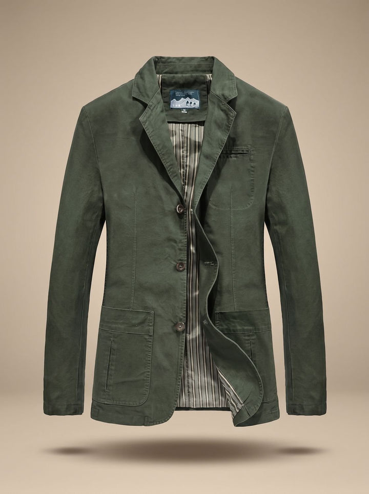 Herren Jacke im Casual Blazer Stil in Army Green