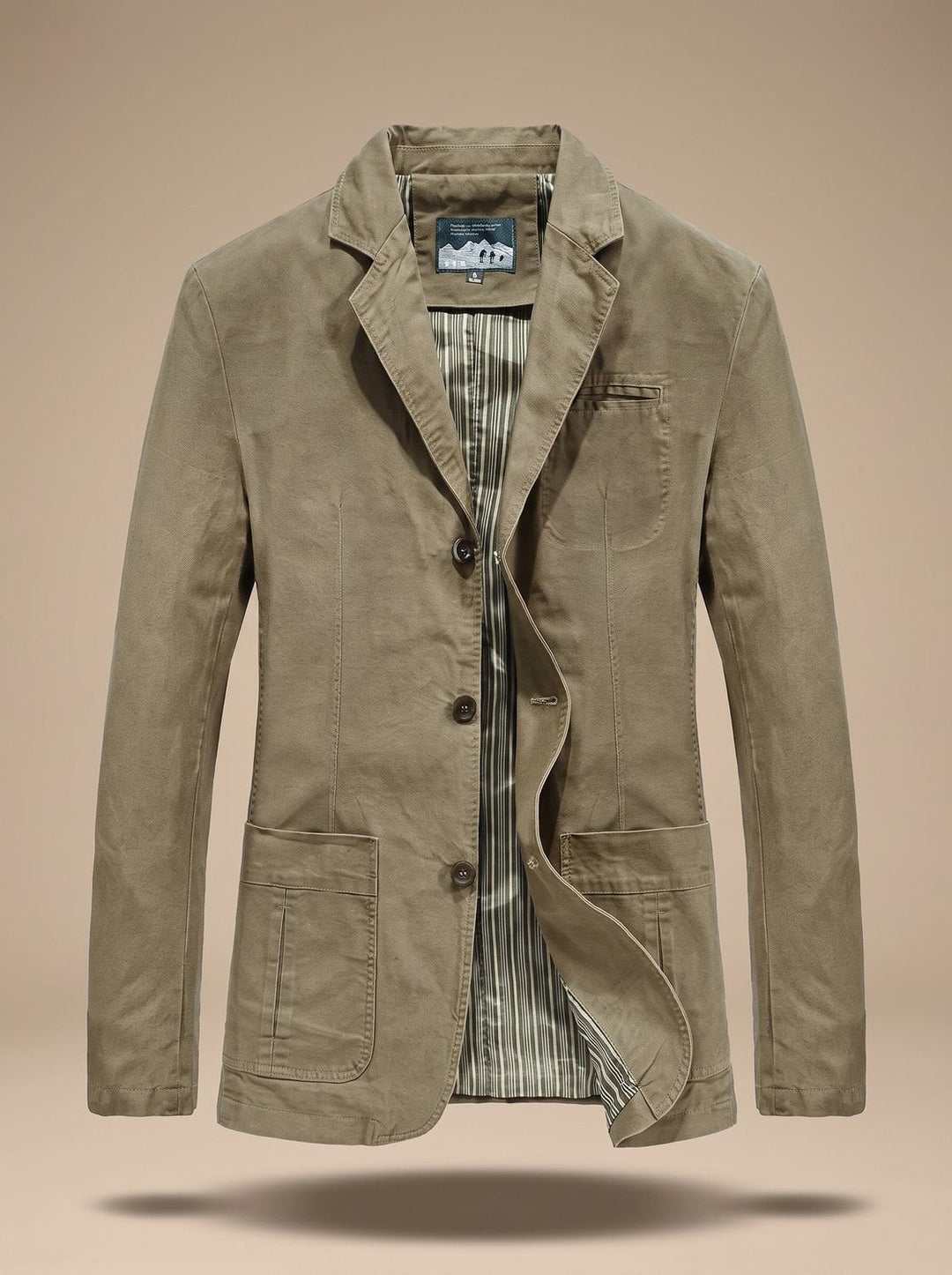 Herren Jacke im Casual Blazer Stil in Khaki
